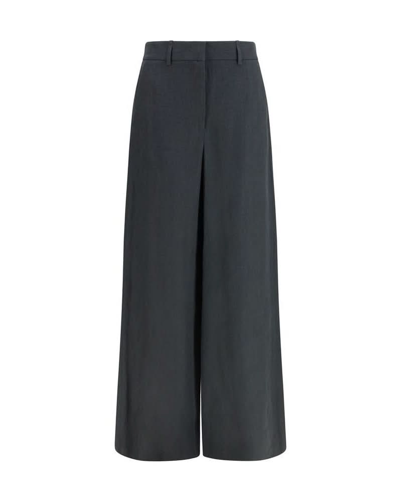 Giorgio Armani Brown Linen Casual Pant Glam Steals