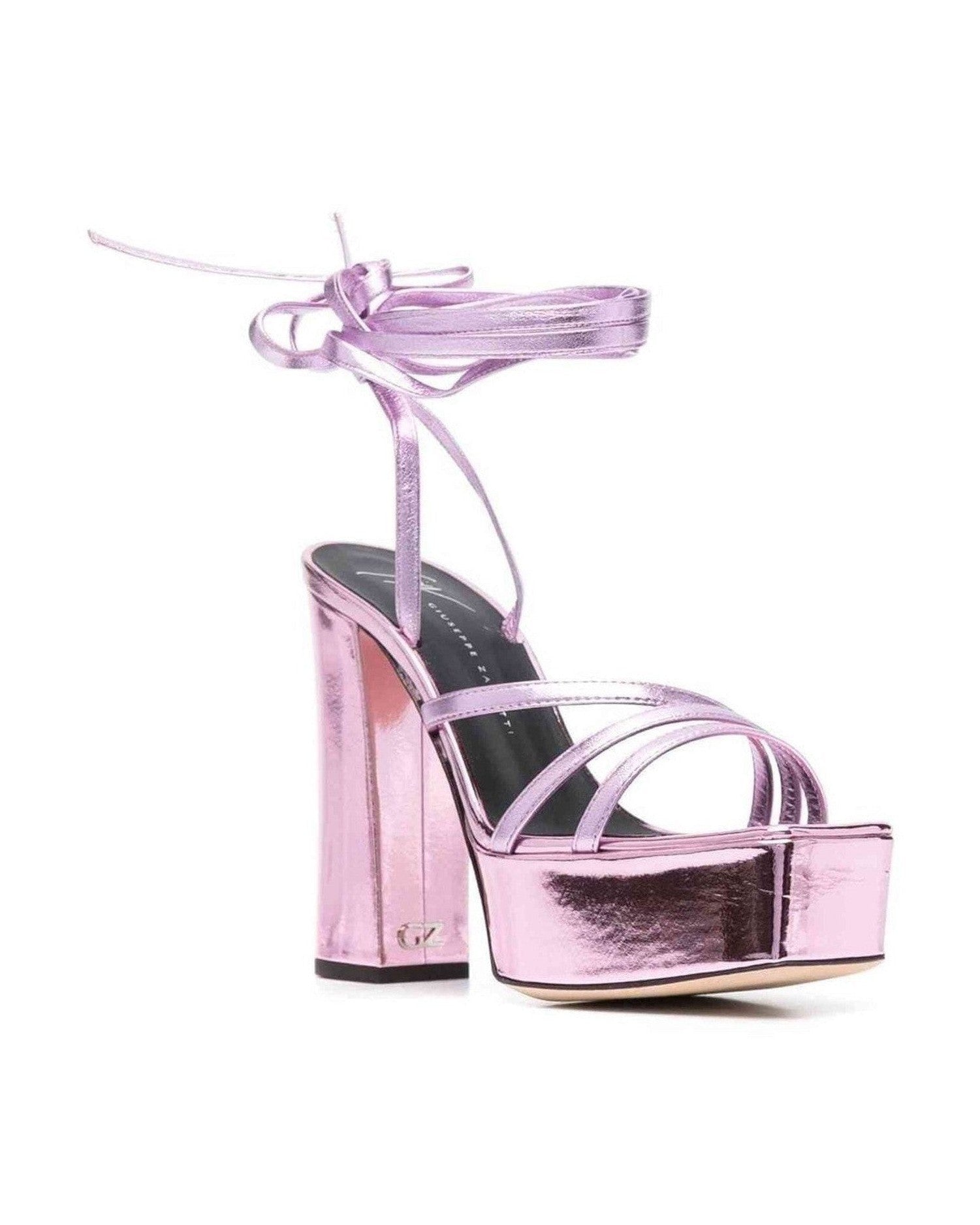 Giuseppe Zanotti Metallic 125Mm Platform Sandals Heels