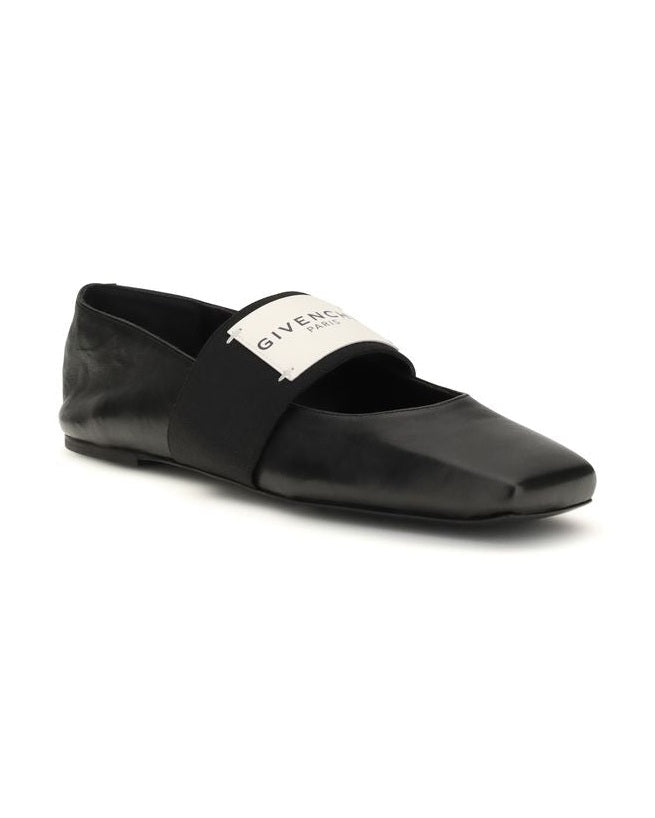 Givenchy Black Lamb Ovis Aries Ballet Flats