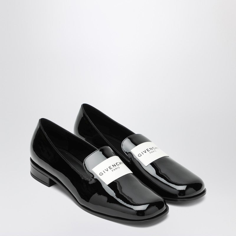 Givenchy Black Leather Patent Tuxedo Loafers Glam Steals