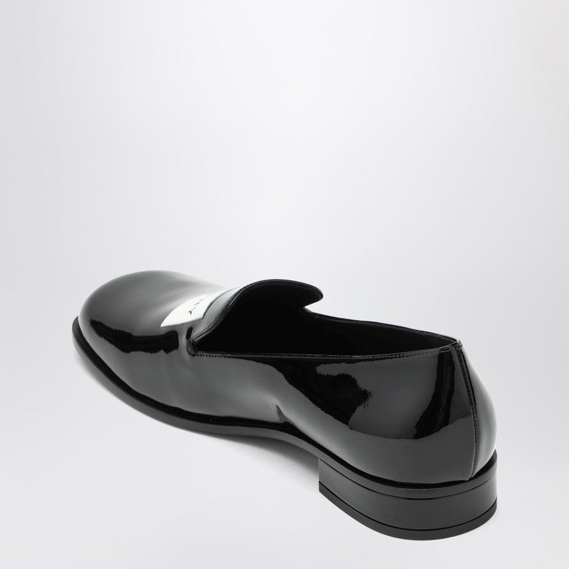 Givenchy Black Leather Patent Tuxedo Loafers Glam Steals