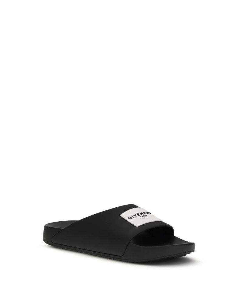 Givenchy Black Rubber Sandals