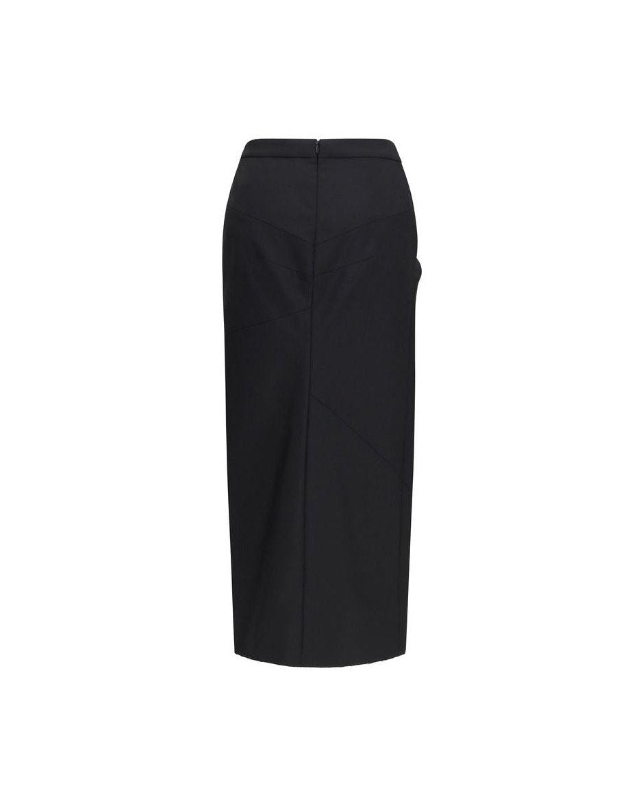 Givenchy Black Wool Oves Aries Midi Skirt Glam Steals