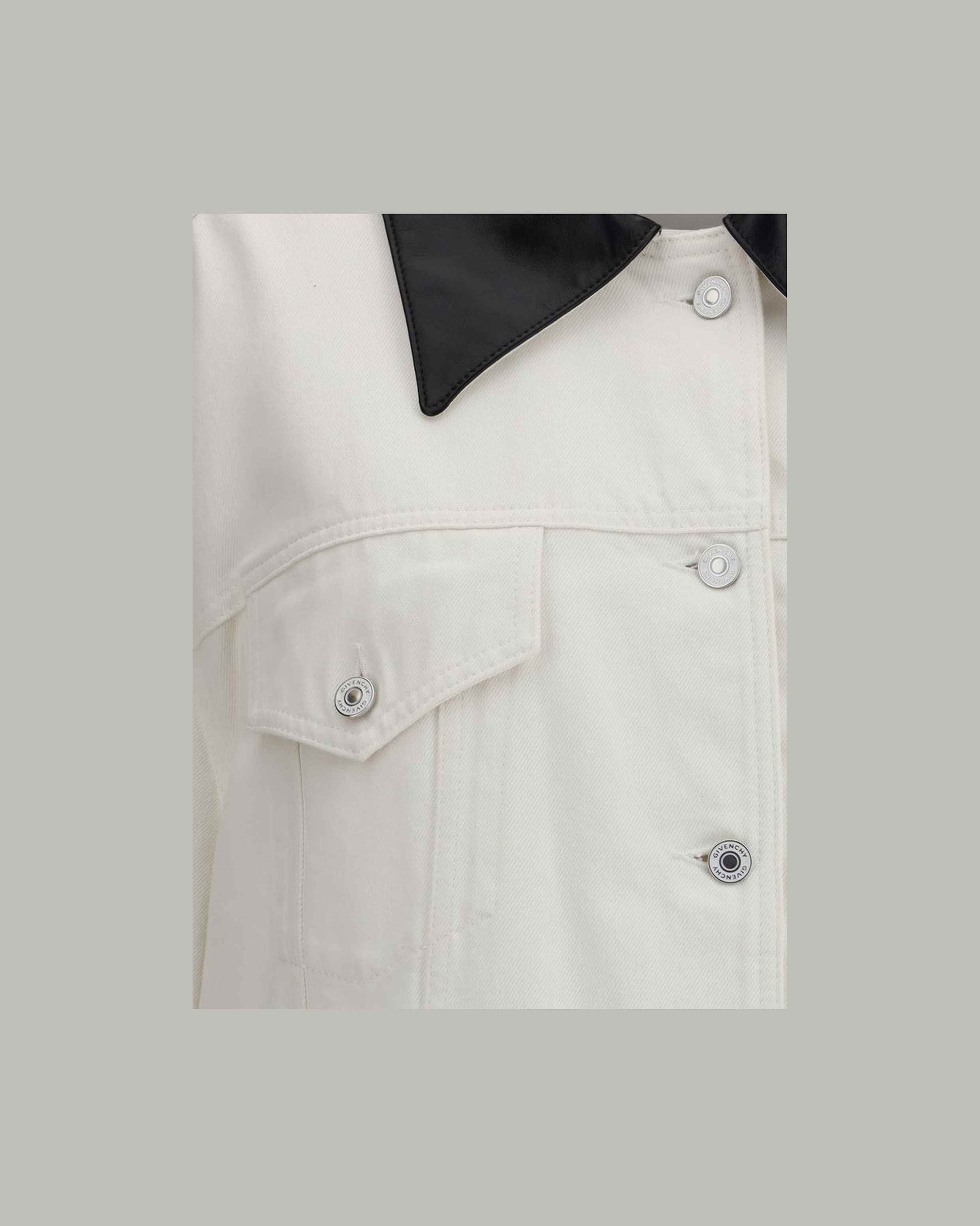 Givenchy Denim Parka with Leather Collar Glam Steals