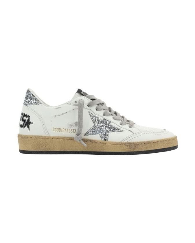Golden Goose White Goatskin Low Top Sneakers