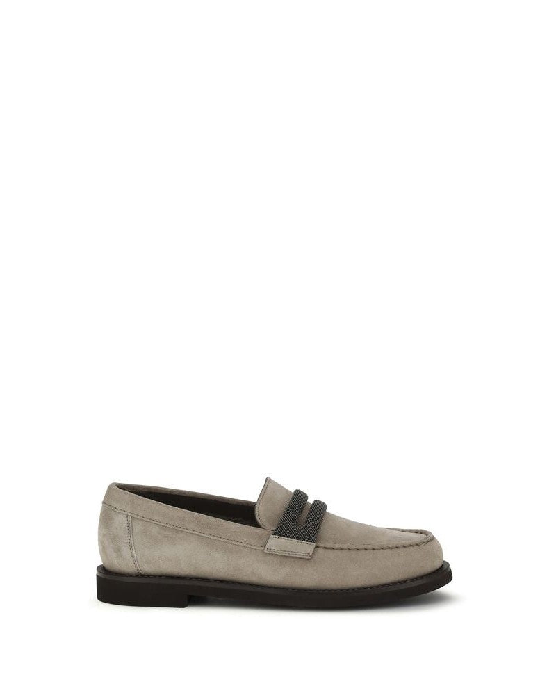 Gray Calf Leather Bos Taurus Slip-On Loafers Glam Steals