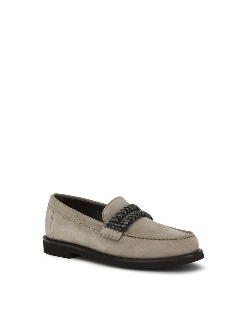 Gray Calf Leather Bos Taurus Slip-On Loafers Glam Steals