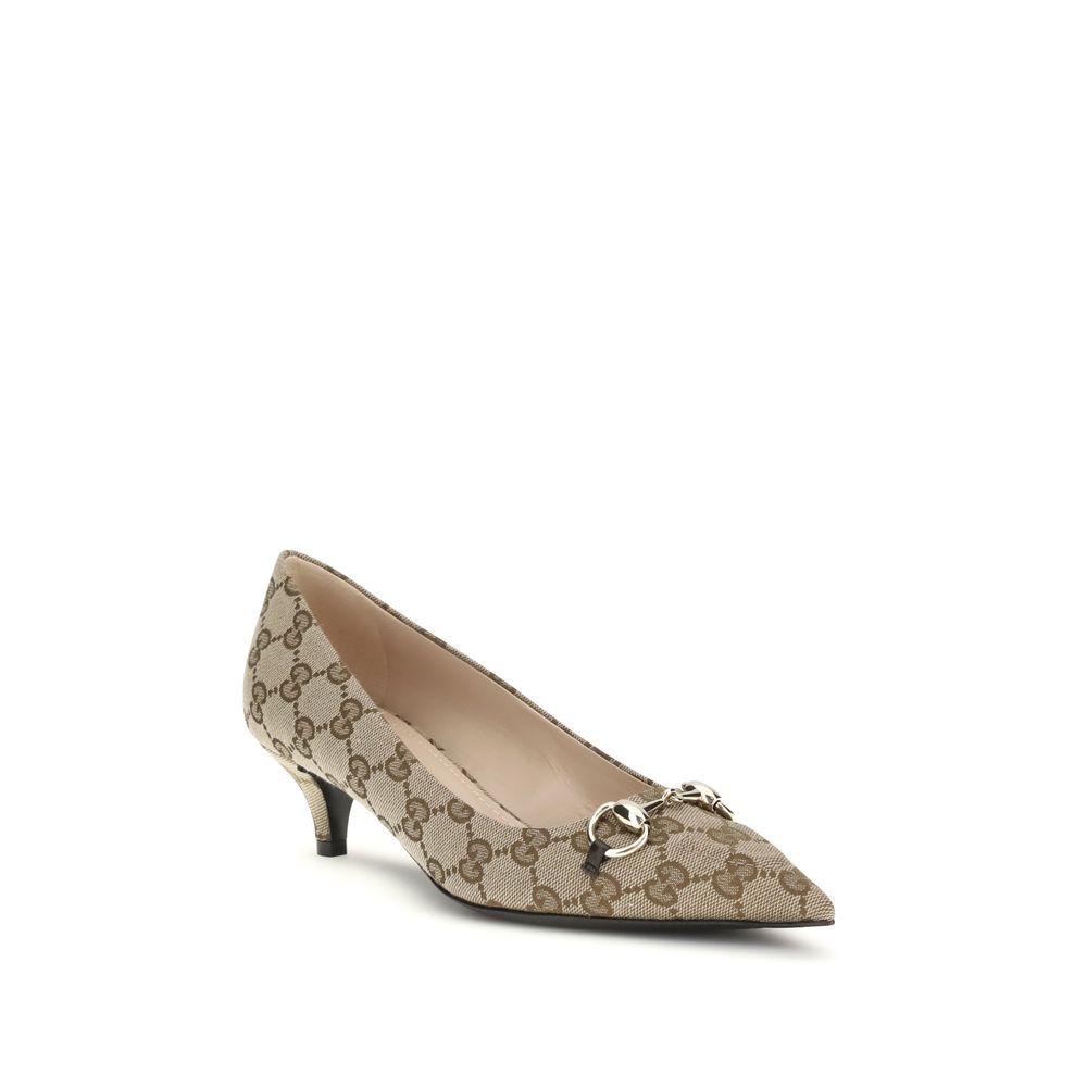 Gucci Beige Mid Heel Pumps Glam Steals