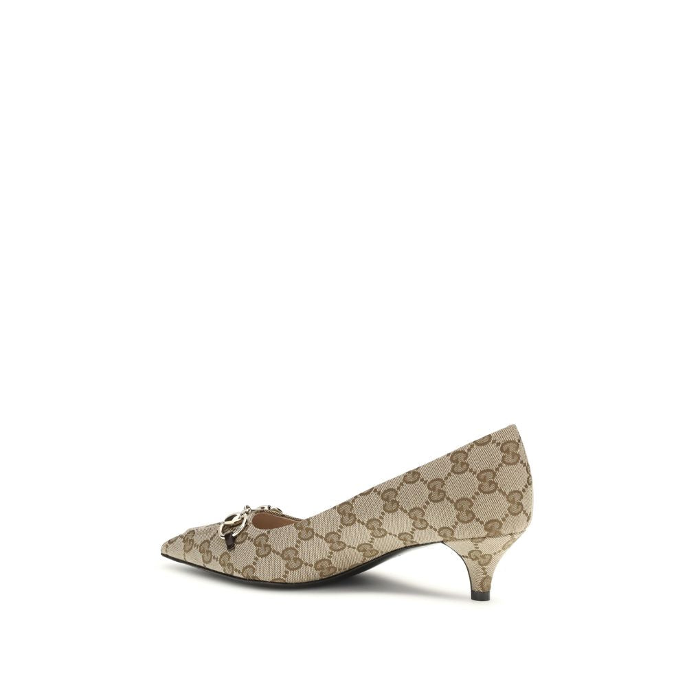 Gucci Beige Mid Heel Pumps Glam Steals