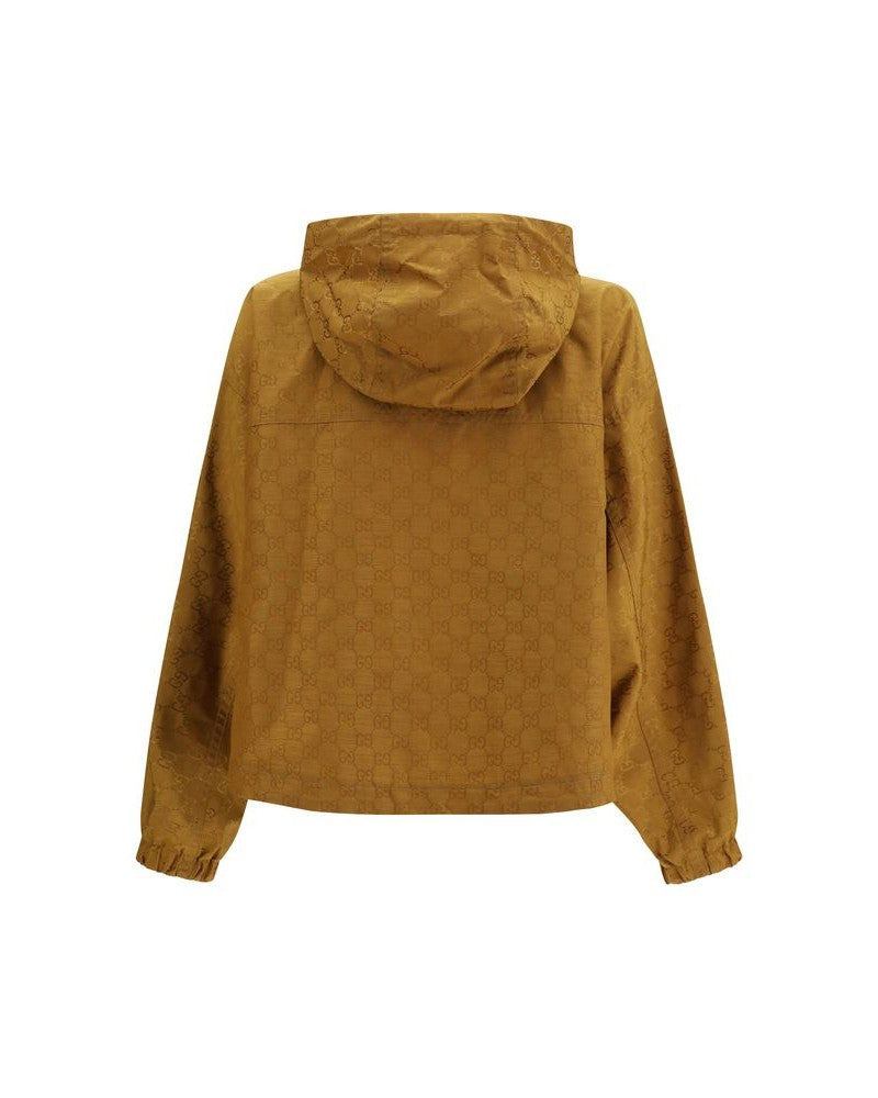 Gucci Beige Nylon Shell Jacket Glam Steals