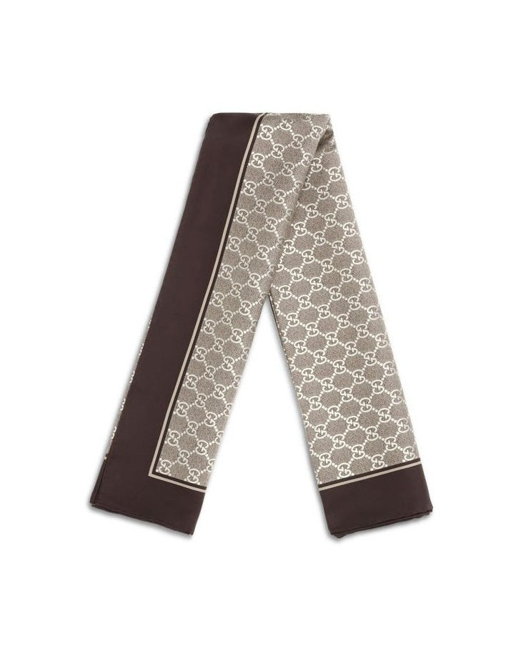 Gucci Beige Silk Scarf Glam Steals