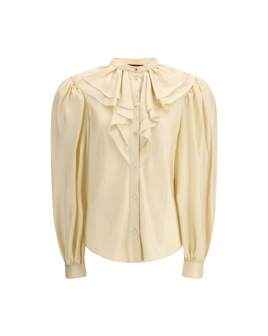 Gucci Beige Silk Shirt Glam Steals