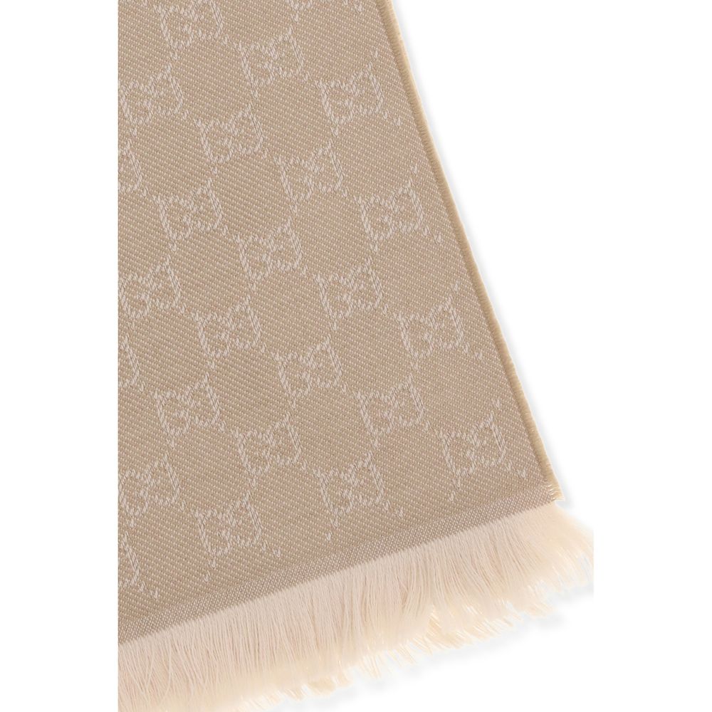 Gucci Beige Wool Scarf Glam Steals