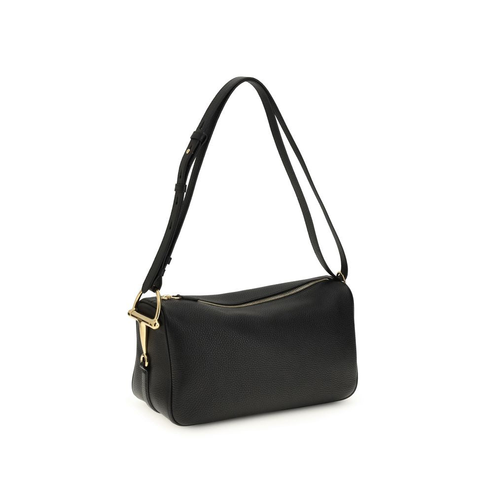 Gucci Black Calf Leather Bos Taurus Handbag Glam Steals