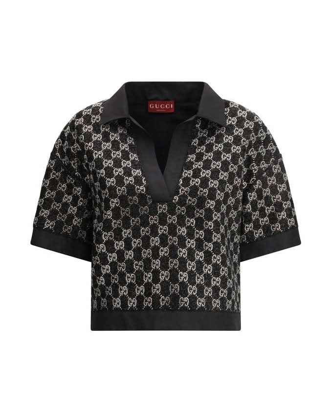 Gucci Black Viscose Top