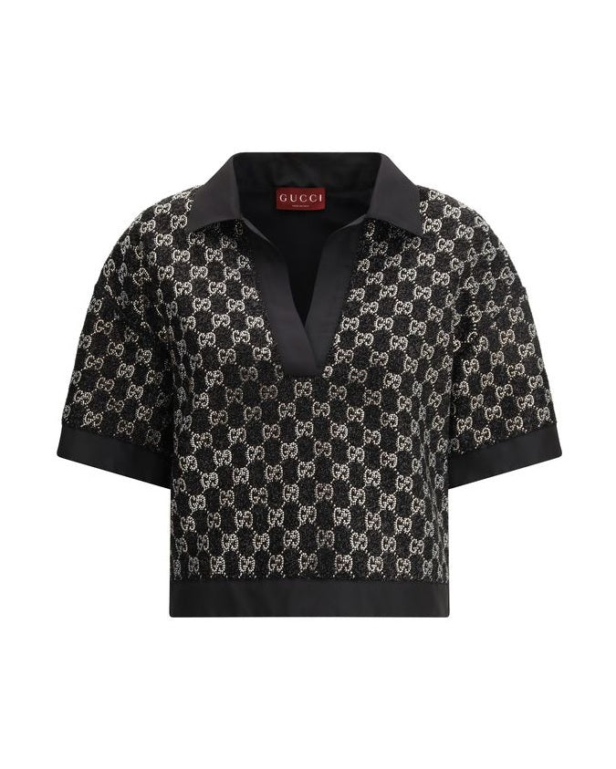 Gucci Black Viscose Top