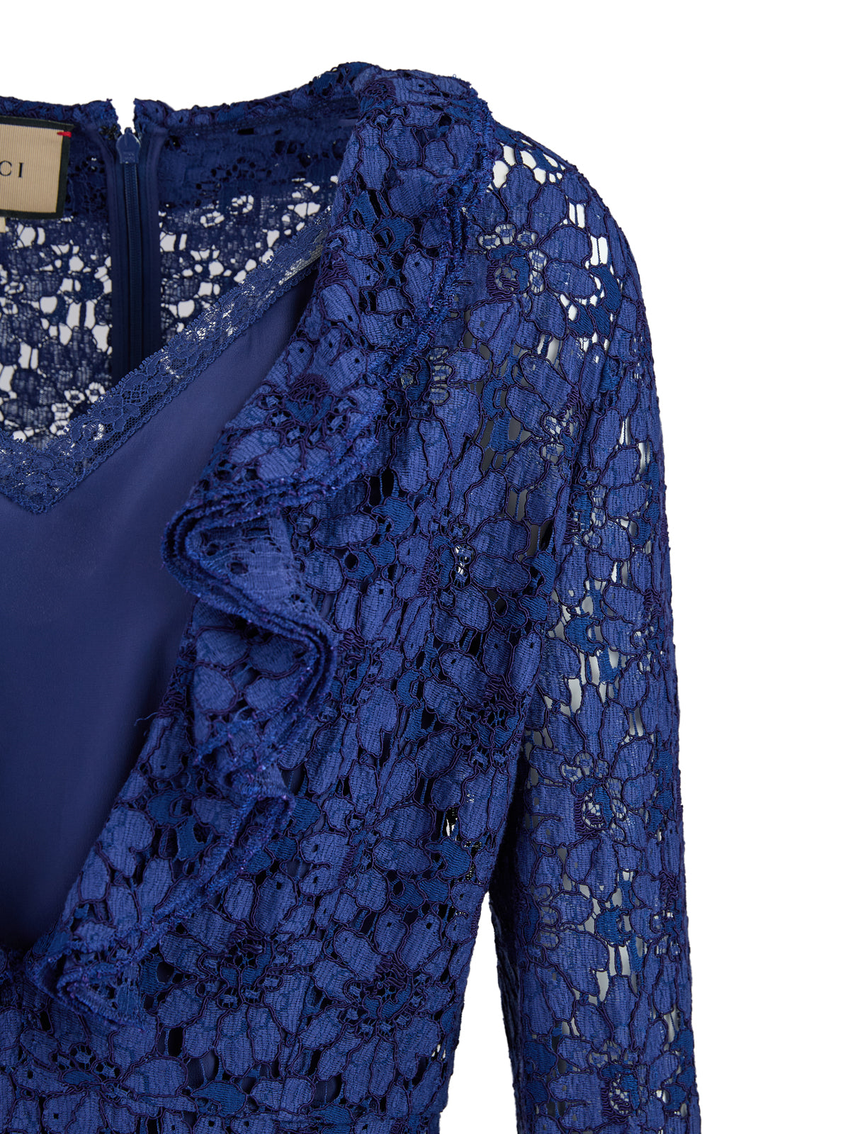 Gucci Blu Viscose And Cotton Mid Long Dress Glam Steals