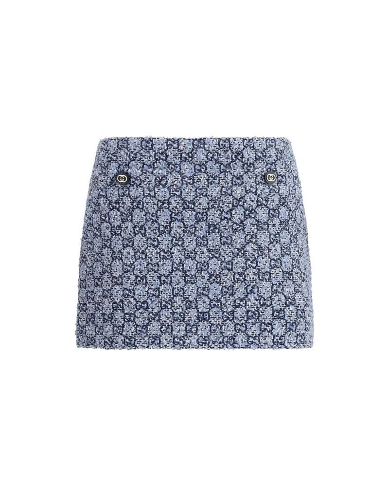 Gucci Blue Cotton Mini Skirt Glam Steals