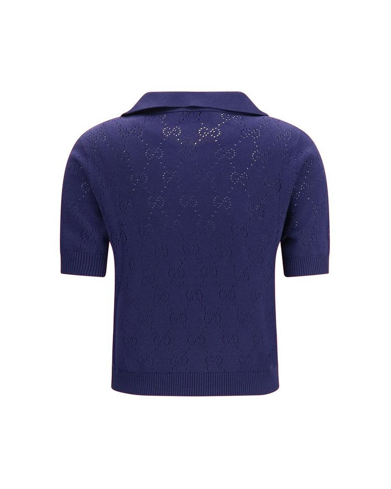 Gucci Blue Silk Top
