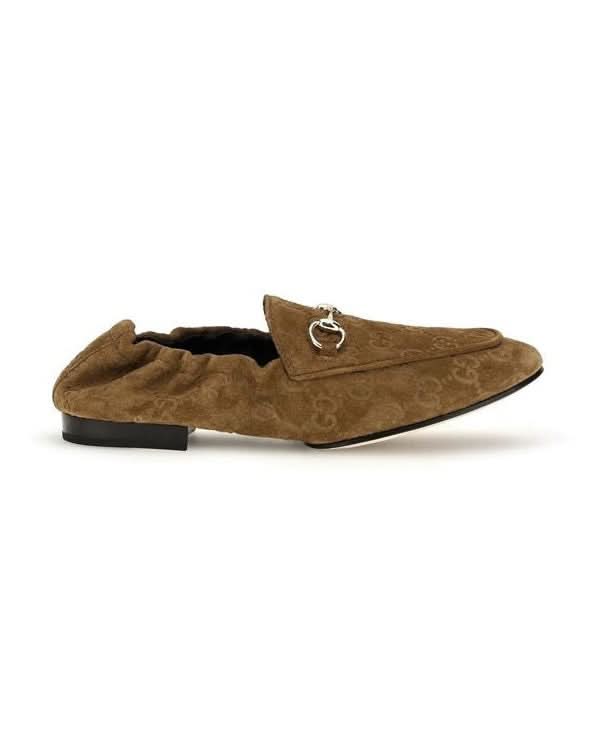 Gucci Brown Calf Leather Bos Taurus Slip On Loafers