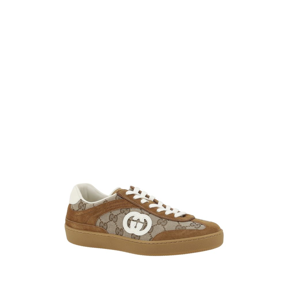 Gucci Gg Pattern Sneakers Glam Steals