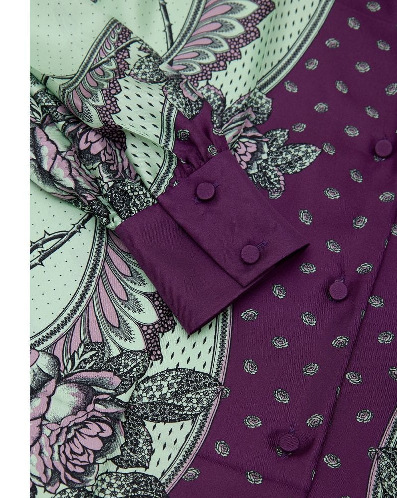 Gucci Green Silk Pattern Shirt Glam Steals