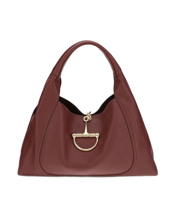 Gucci Leather Bordeaux Calf Bos Taurus Shoulder Bag Glam Steals