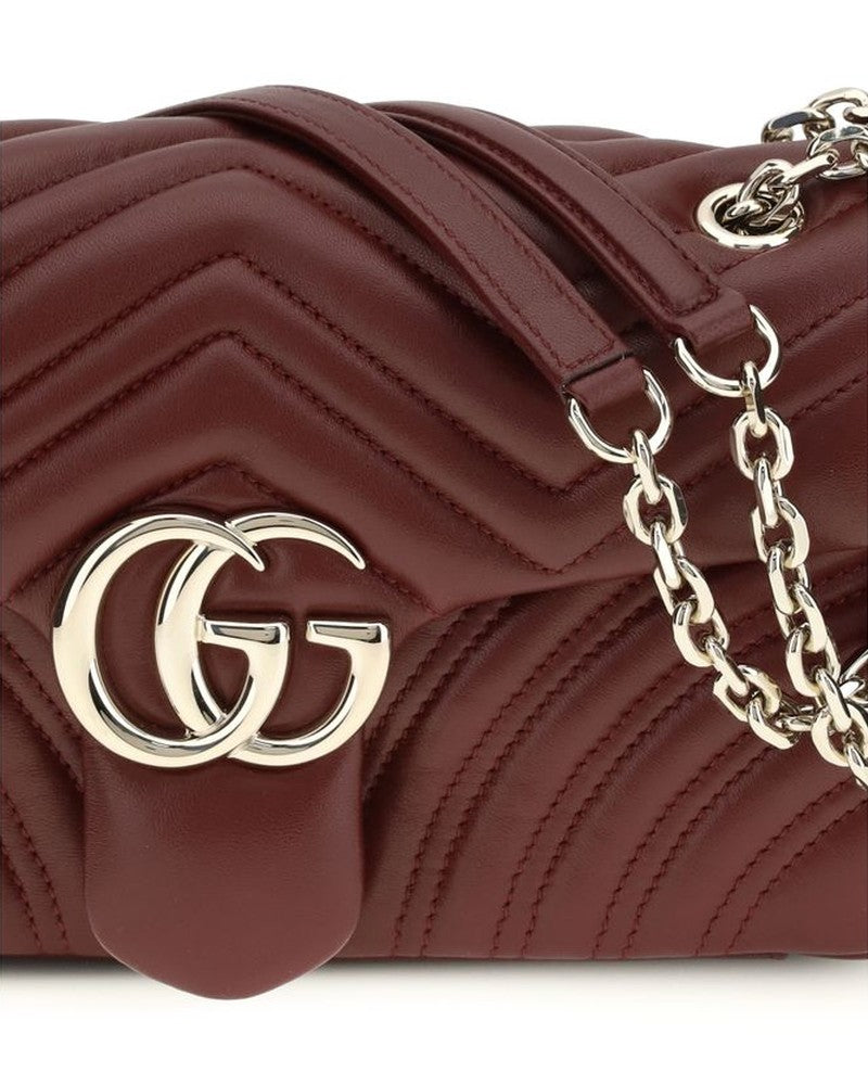 Gucci Leather Bordeaux Calf Bos Taurus Shoulder Bag Glam Steals