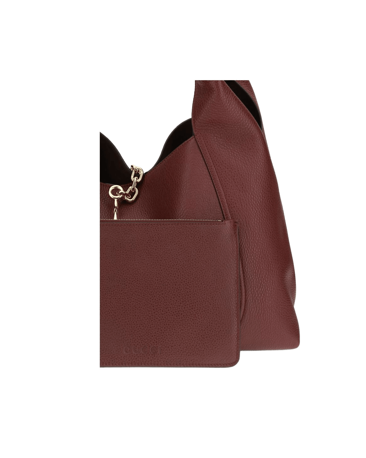 Gucci Leather Bordeaux Calf Bos Taurus Shoulder Bag Glam Steals