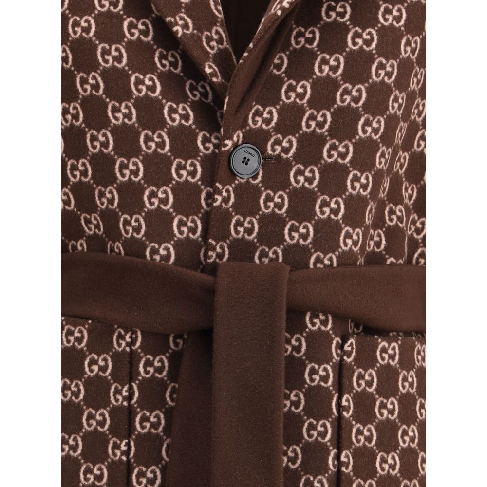 Gucci Silk and Wool Reversible Coat Glam Steals