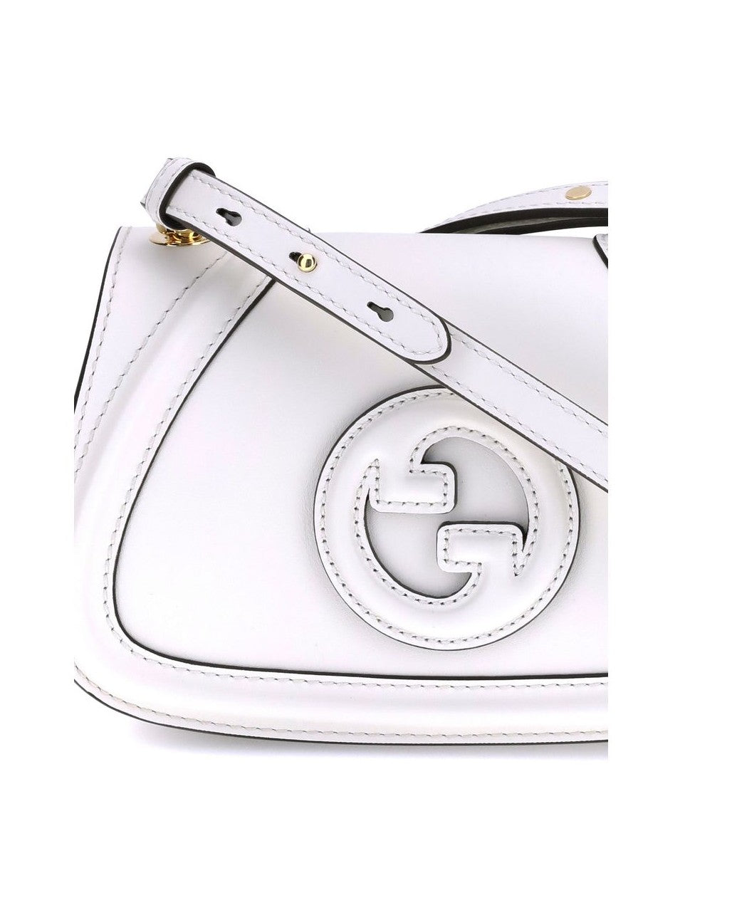 Gucci White Calf Leather Bos Taurus Handbag Glam Steals