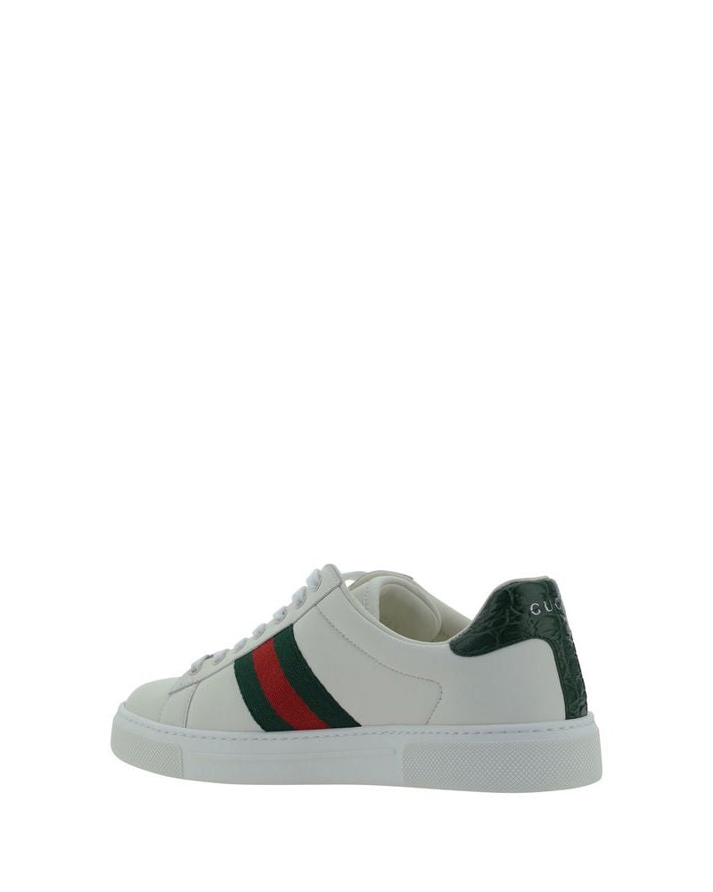 Gucci White Leather Calf Bos Taurus Low Top Sneakers Glam Steals