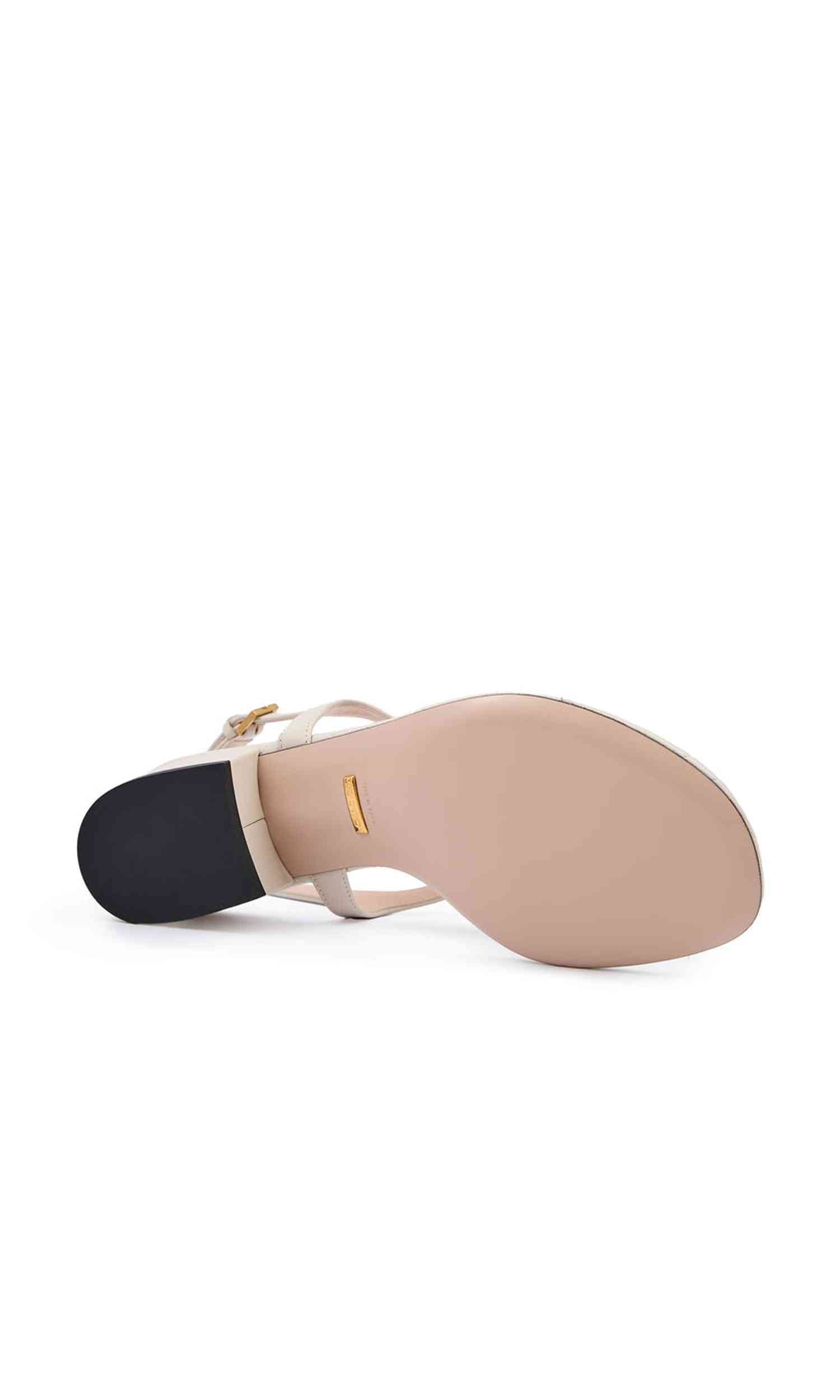 Gucci White Leather Mystic Nappa Charlotte Sandals Glam Steals