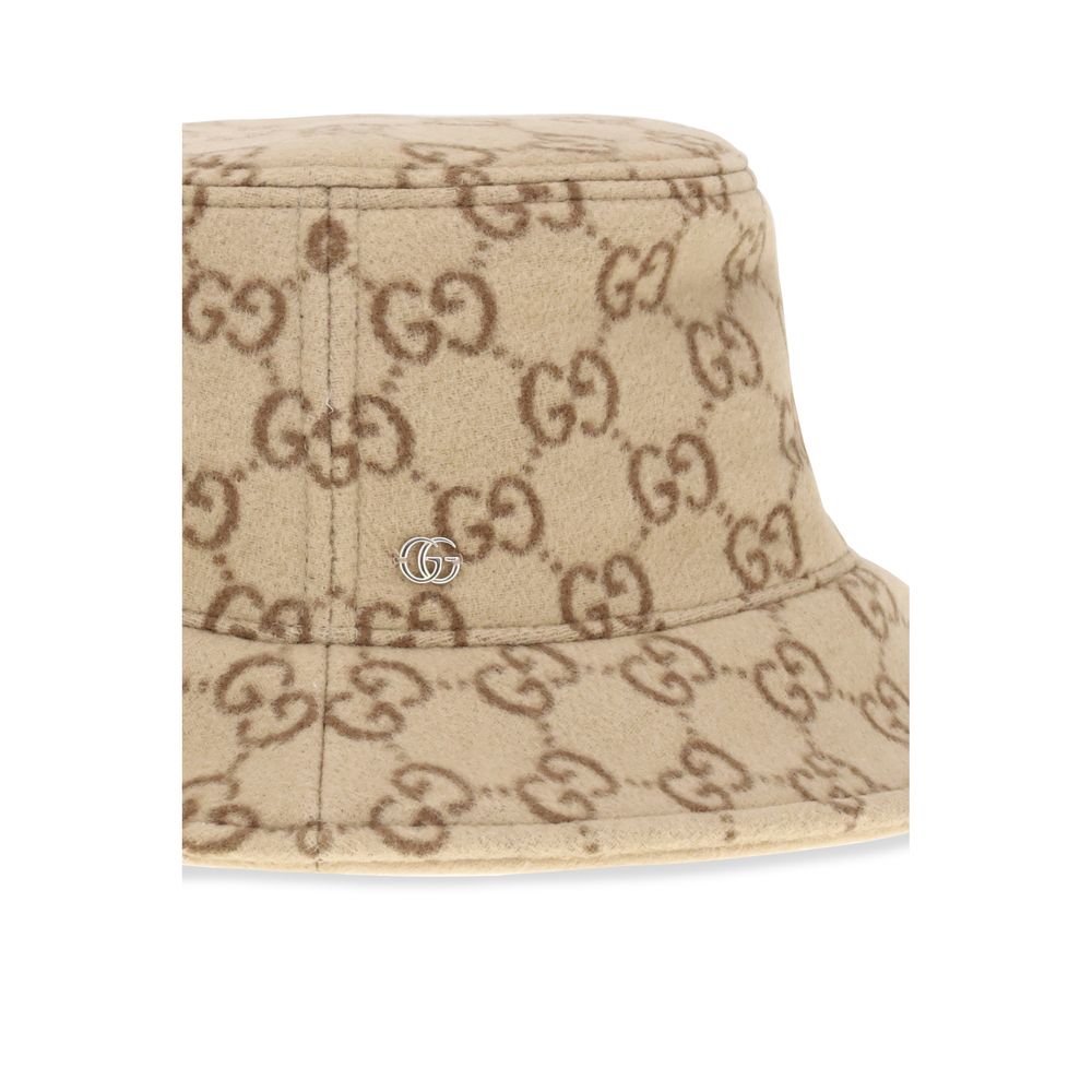 Gucci Wool Gg Jacquard Bucket Hat Glam Steals