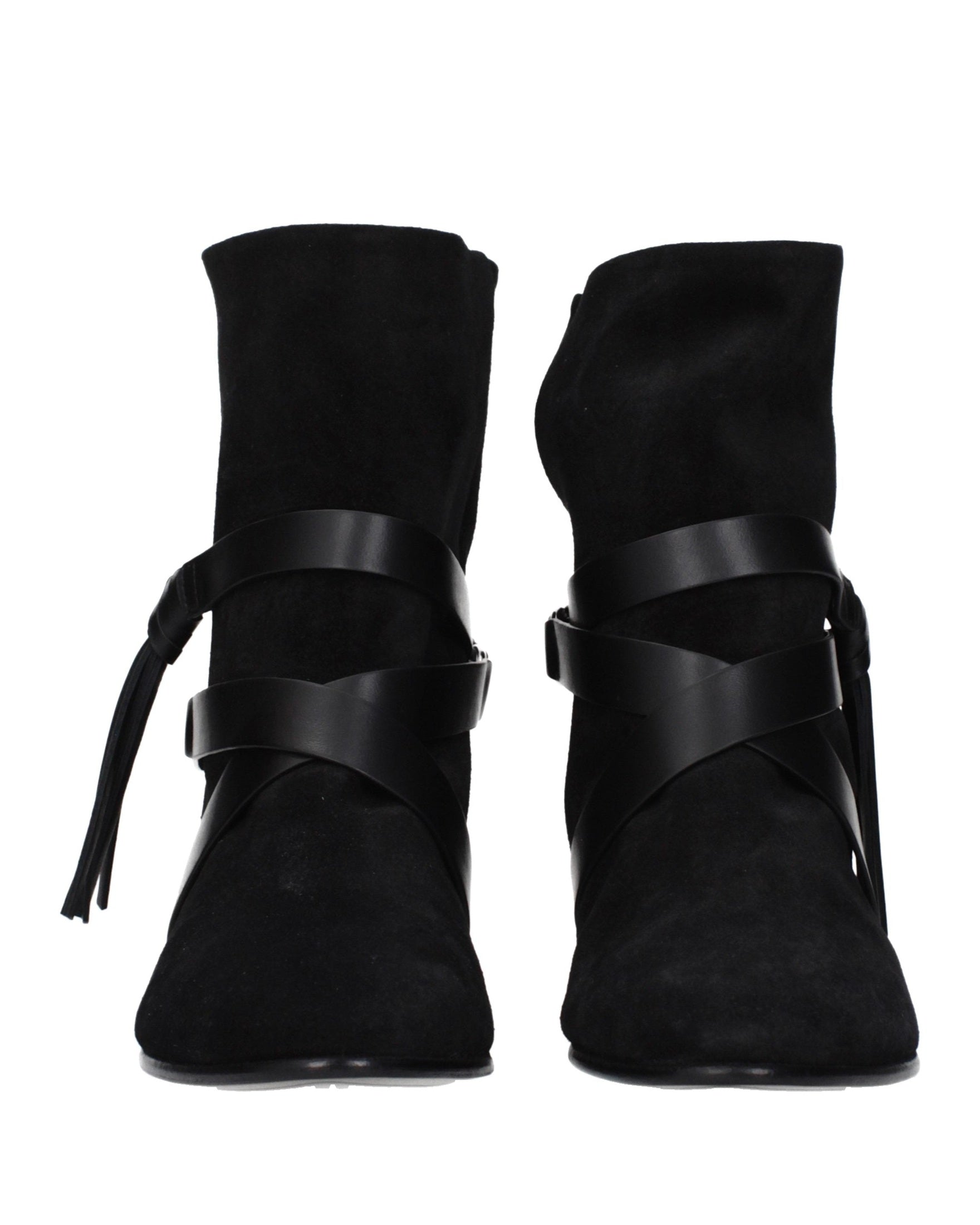 Isabel Marant Black Leather Ankle Boots Glam Steals