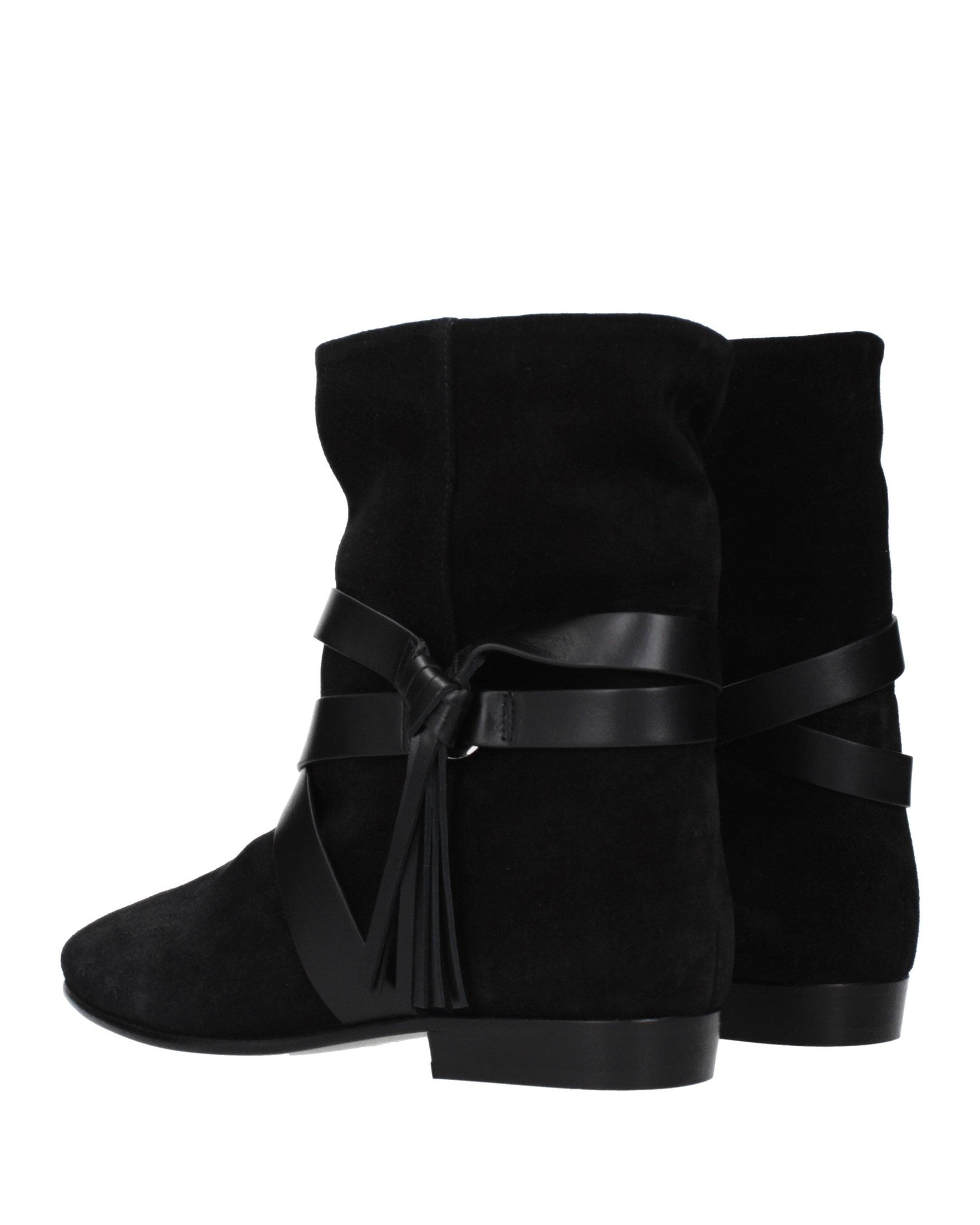 Isabel Marant Black Leather Ankle Boots Glam Steals