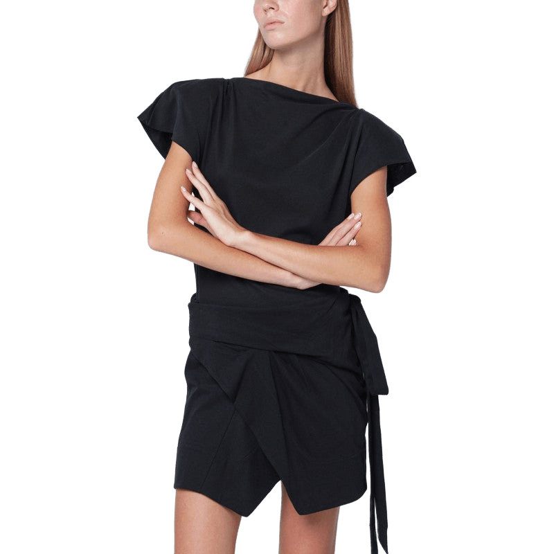 Isabel Marant Black Sebani Asymmetrical T-shirt Glam Steals