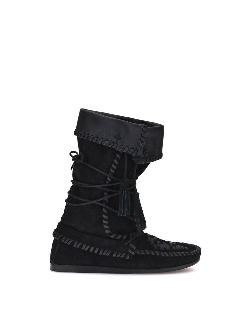 Isabel Marant Brown Calf Leather Bos Taurus Lace Up Boots