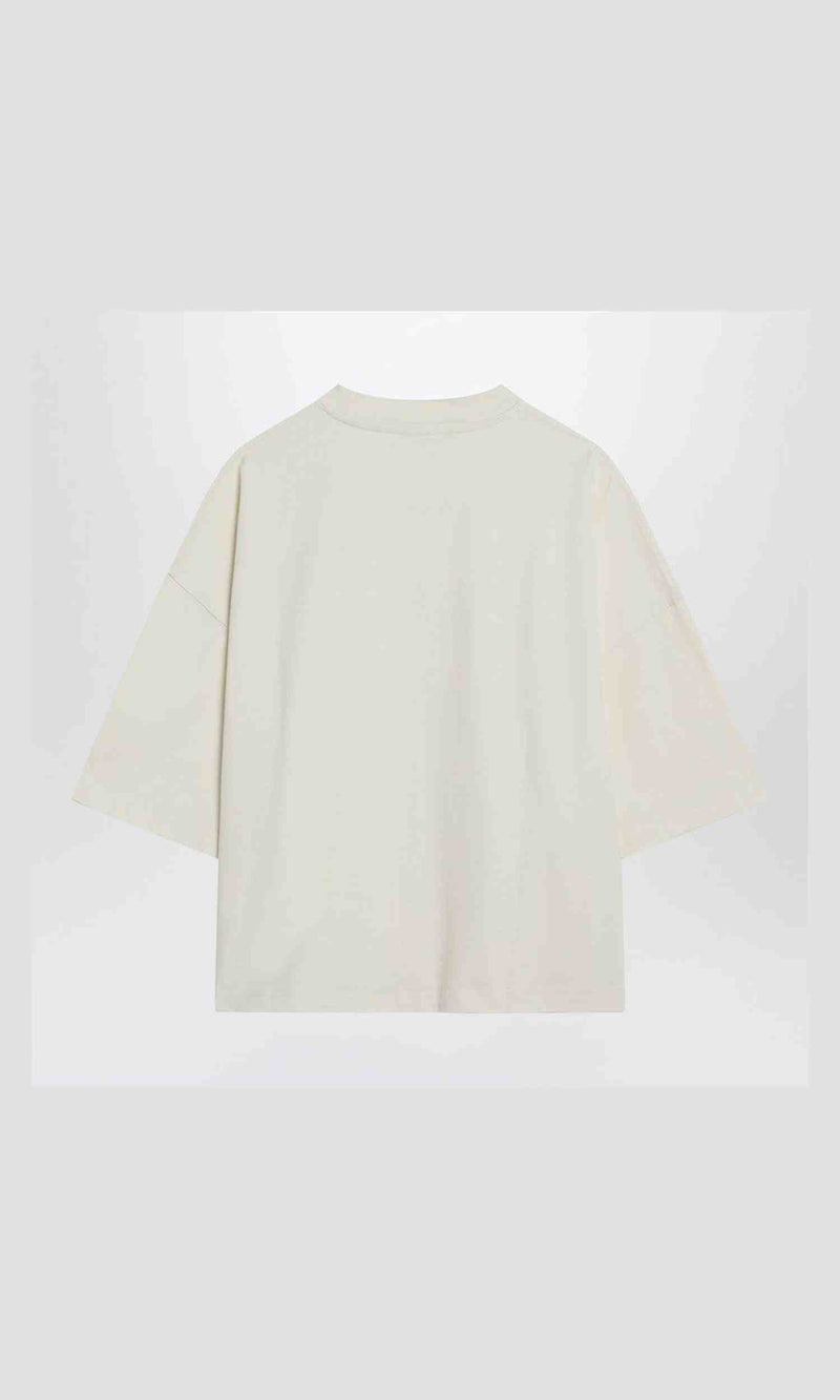 Jacquemus Beige Light Boxy T-shirt with Logo Glam Steals