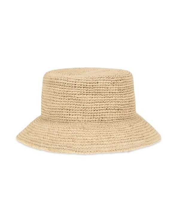 Jacquemus Beige Raffia Bucket Hat