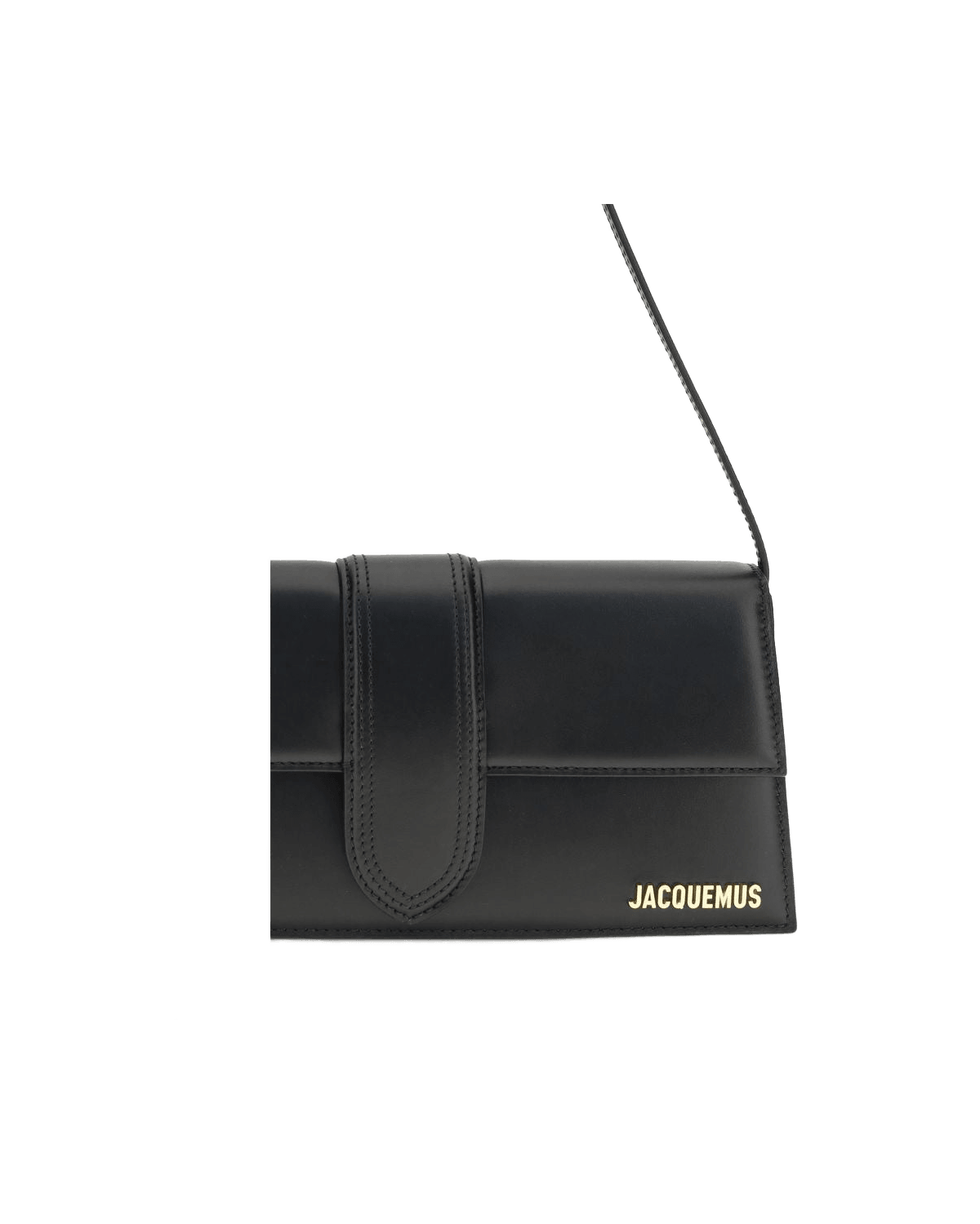 Jacquemus Black Calf Leather Bos Taurus Shoulder Bag Glam Steals
