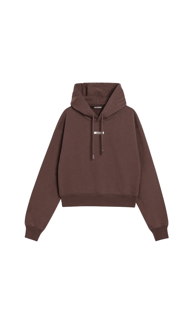 Jacquemus Brown Gros Grain Hooded Sweat-shirt Glam Steals