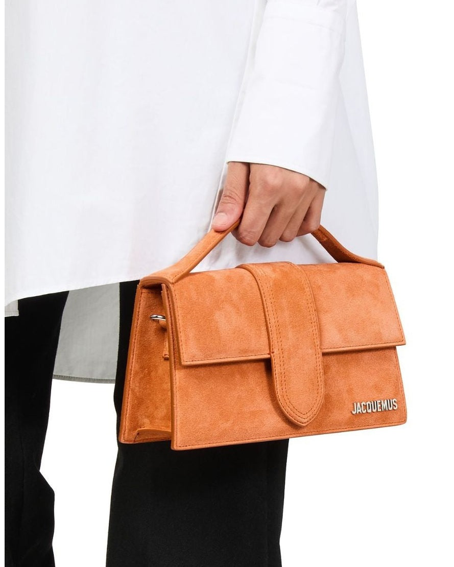 Jacquemus Leather Terracotta Le Grand Bambino Handbag