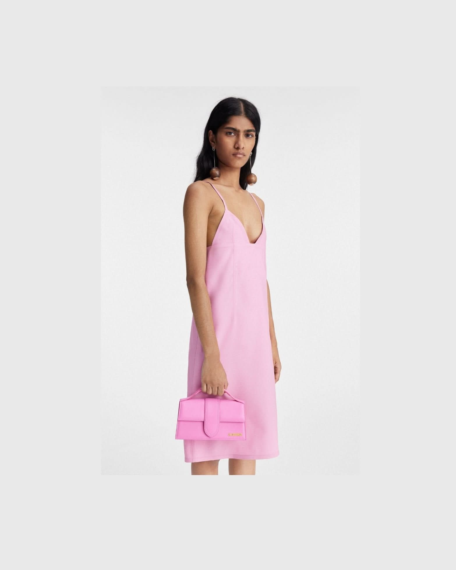 Jacquemus Pink Leather Neon Le Grand Bambino Handbag Glam Steals