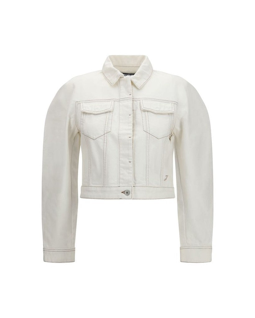 Jacquemus White Cotton Denim Jacket Glam Steals