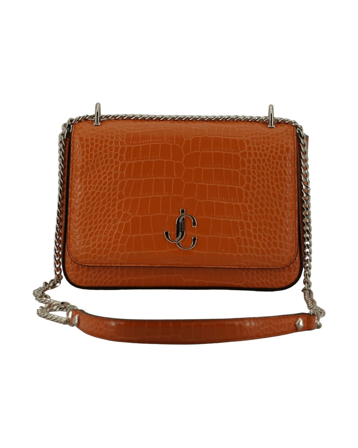 Jimmy Choo Amber Leather Shoulder Orange Bag Glam Steals