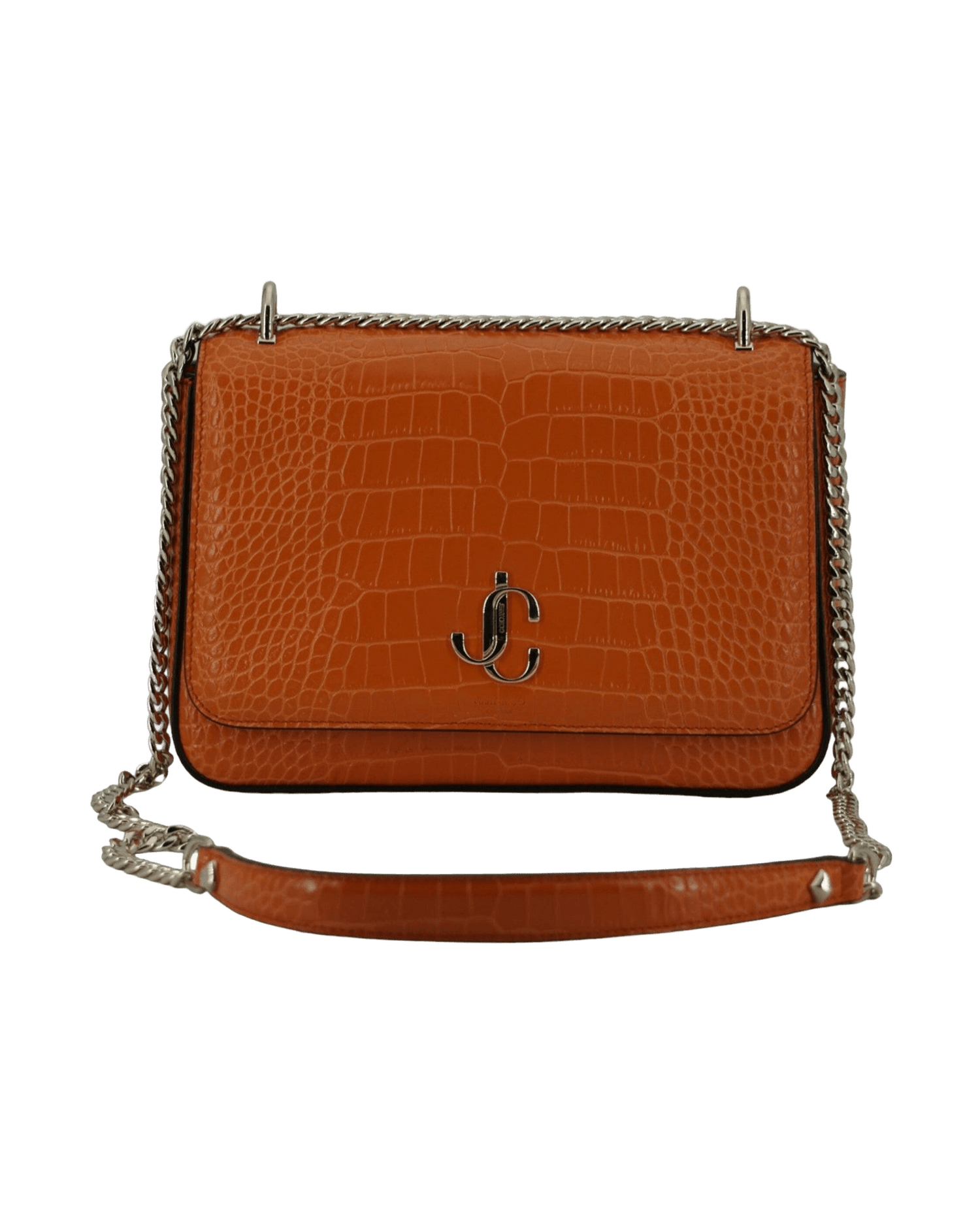 Jimmy Choo Orange Amber Leather Shoulder Bag Glam Steals