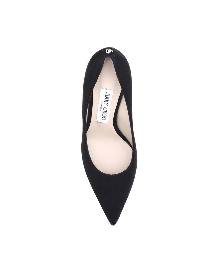 Jimmy Choo Black Goatskin Mid Heel Pumps Glam Steals