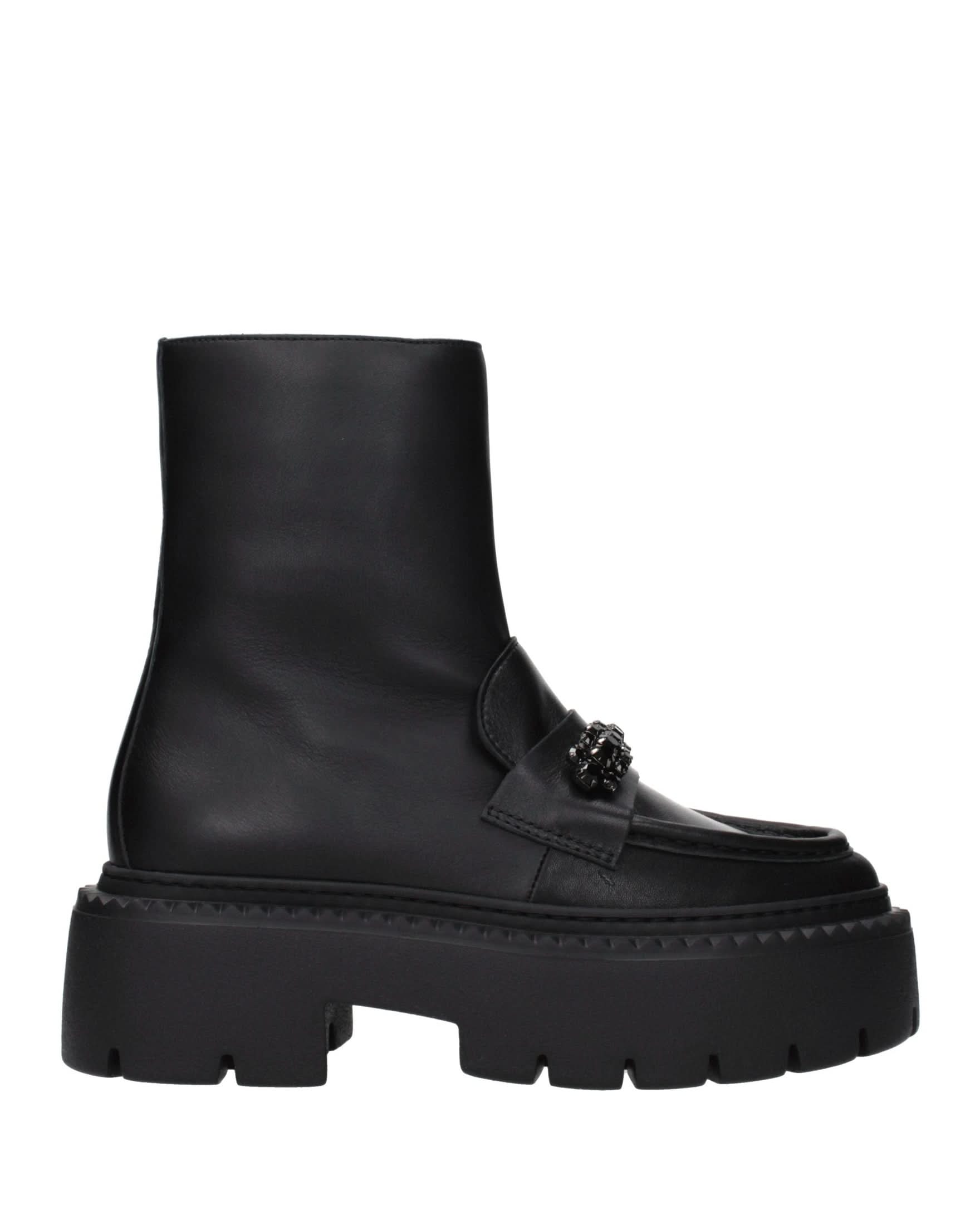 Jimmy Choo Black Leather Ankle Boots Glam Steals