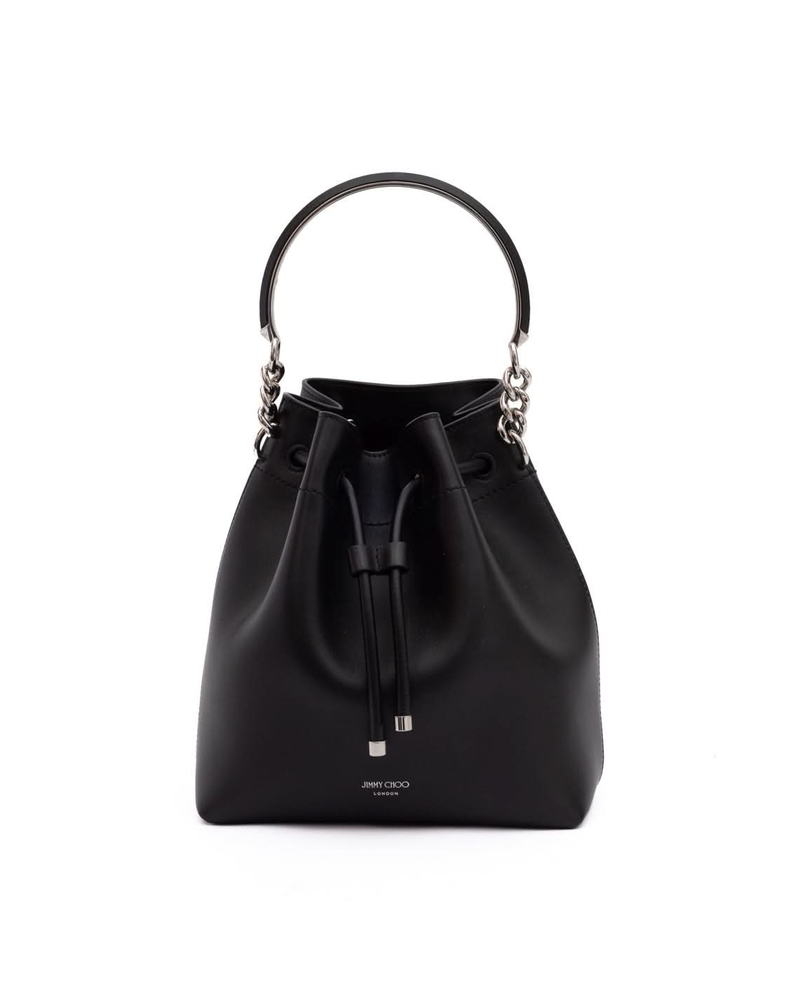 Jimmy Choo Black Leather Bon Bucket Bag Glam Steals